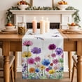 thumbnail image 2 of Table Runner 90 Inches Long for Kitchen Dining, Spring Flowers Dresser Scarf Farmhouse, Dining Table Decorations for Wedding/Parties, Watercolor Butterfly Dragonfly Daisy Country 13 x 90 In, 2 of 8