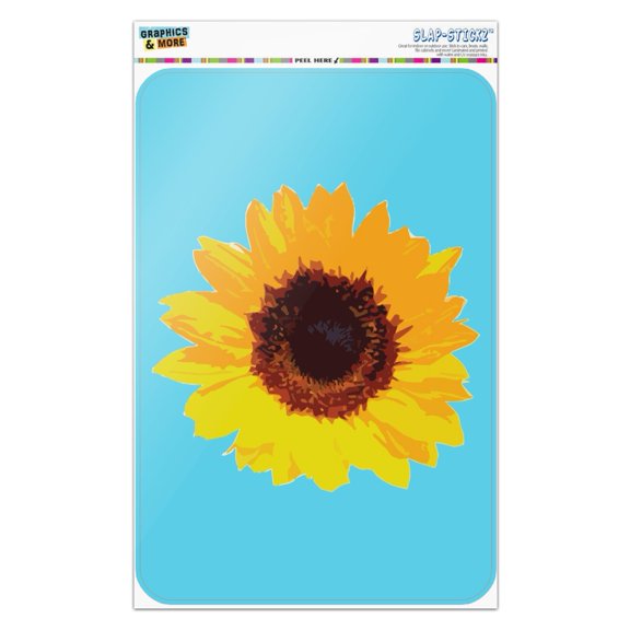 Sunflower Drawing on Blue Background Home Business Office Sign