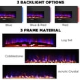 thumbnail image 5 of TURBRO 36 Inch Electric Wall Mounted Fireplace with Alternative Standing Base - Adjustable Flame Effects, Thermostat, Timer, Remote Control, 1400W Heater, 5 of 8