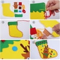 thumbnail image 3 of Manualidades navideñas para niños, manualidades navideñas en fieltro, manualidades navideñas, kits de costura de calcetines navideños, kits de adornos navideños de fieltro para niños, niñas y niños, 4 piezas oso de fresa Electrónica, 3 of 5