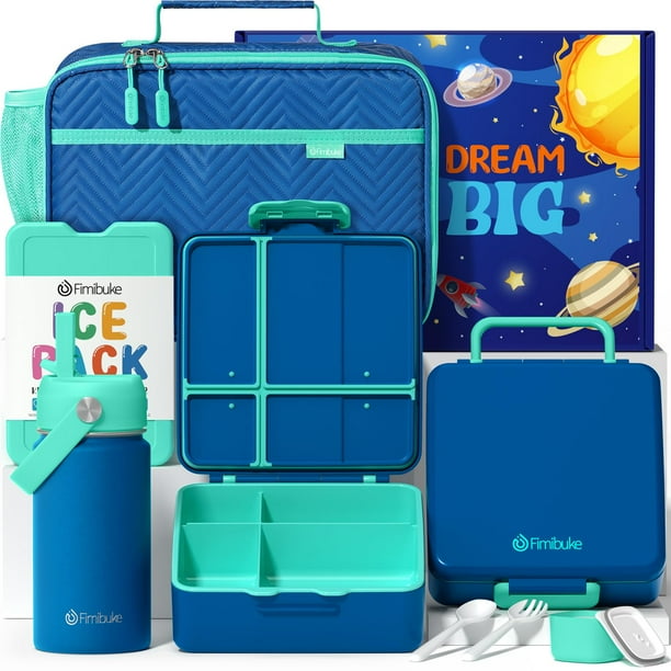 Set de loncheras Fimibuke Kids con bolsa, botella de agua y utensilios