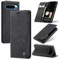 thumbnail image 1 of CaseMe Leather for Google Pixel 9 Pro XL Case, Flip Wallet Leather Case with Card Holder Magnetic Closure Shockproof Kickstand Protective Phone Cases Cover for Google Pixel 9 Pro XL,Black, 1 of 12