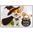 thumbnail image 4 of Dreamtimes Halloween Corgi Dog Area Rug, 36"x24" Trick Or Treat Non-Slip Washable Indoor Door Mat, Absorbent Floor Mat for Bedroom Kitchen Entryway Bathroom, 4 of 7