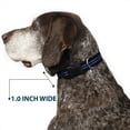 thumbnail image 6 of Buckle-Down Pet Collar, Dog Collar Plastic Buckle, Stripe Black Blue, 9.5 to 13 Inches 1.0 Inch Wide, 6 of 8
