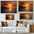 thumbnail image 4 of Designart "Sunset Over the Caribbean Island I" Nautical & Beach Floater Framed Wall Art Living Room, 4 of 7