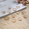 thumbnail image 3 of mtvxesu Rings 9pcs/Set Women Bohemian Style Carved Flower Hollow Serpentine Letters Sale, 3 of 7