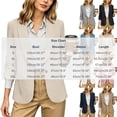 thumbnail image 3 of Women's Dress Blazer Jacket Ruched Sleeve Office Shawl Collar Jacket with Single Button Business Casual 3/4 Sleeve Suit Coat, 3 of 9