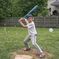 thumbnail image 2 of Blitzball Plastic Bat & 2 Ball Backyard Baseball Set for Kids- Blue Bat White Balls, 2 of 3