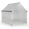 thumbnail image 5 of Resenkos 6x8 FT Polycarbonate Greenhouse, Outdoor Walk-in Green House with Vent Window, Hinged Door, Rain Gutter, Heavy-Duty Aluminum Hot House for Backyard Garden, 5 of 12
