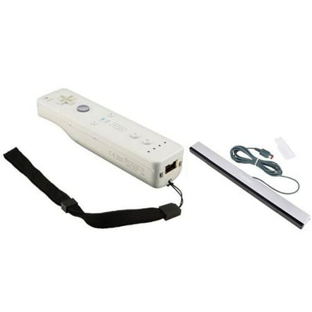 Sensor Hardware - Insten Black Hand Wrist Strap+Wired Sensor Bar For Nintendo Wii Controller (2-in-1 Accessory Bundle)