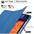 thumbnail image 3 of Case For Ipad Pro 12.9 Inch 2020, Ultra-Thin Smart Cover With Pen Holder, Automatic Sleep / Wake Up, Protective Cover Case For Ipad Pro 12.9 2020 4th Gen - Navy Blue, 3 of 7