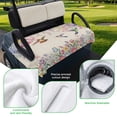 thumbnail image 5 of Golf Cart Seat Covers for 2 Seater,Watercolor Flowers Microfiber Cart Seat Towel Blanket,Spring Hummingbird Butterflly Floral Beige Absorbent NonSlip Bench Seats Protector for Golf Course 51"x31", 5 of 9