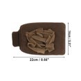 thumbnail image 4 of 1 Pc Double Side Shower Gloves Exfoliating Glove for Bathroom 8.66"x5.51" Brown, 4 of 6