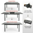 thumbnail image 6 of Alpha Joy 7-Piece Steel Patio Dining Set Outdoor Furniture Set with Extendable Table for 6, 6 of 8