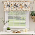 thumbnail image 2 of Thanksgiving Pumpkins Curtain Valances for Windows, Kitchen Valance Window Treatments Panel 2 Pack, Turkey Fall Sunflowers Country Farm Rod Pocket Short Curtains for Bathroom Bedroom 60 x 18 Inch, 2 of 8