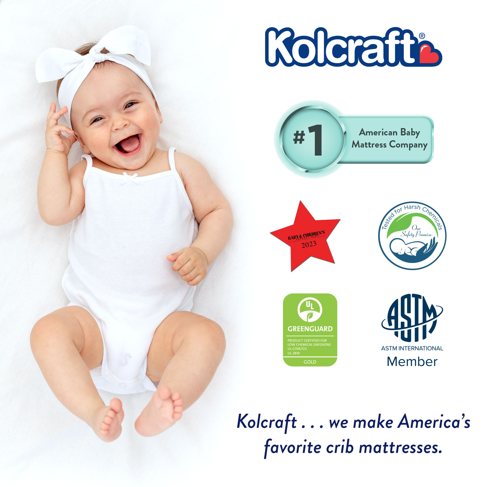 Kolcraft Pediatric 800 Extra Firm Baby Crib & Toddler Mattress, 80 Coil, Waterproof, Ecru - image 3 of 14