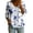 Multicolor, variant on Women's Boho Floral Blouses 3/4 Sleeve Button Loose Cute T-shirt Summer Casual Travel Beach Weekend Outdoor Shirt Tops