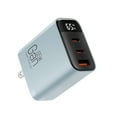 thumbnail image 2 of 65W GaN Charger with Digital Display - 3-in-1 USB C Fast Charging Block for Laptop/Phone, 2 of 8