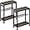 Ash Brown-2pcs, variant on Small Side Table Set of 2 for Small Space, 3-Tier Narrow End Table with Magazine Holder, Slim Nightstand, Skinny Snack Couch Table in Living Room, Bedroom and Balcony (Rustic Brown &Black)