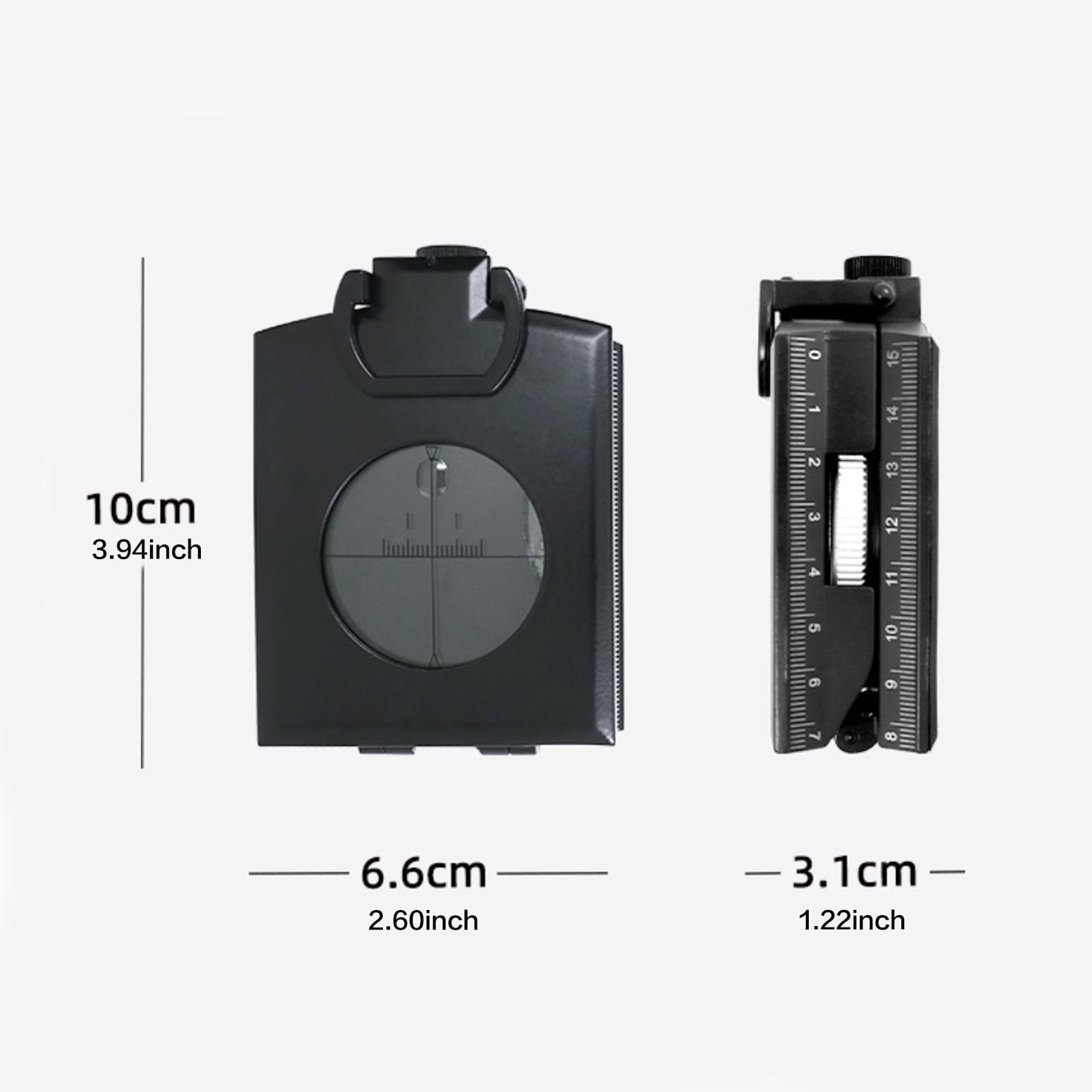 2 Pack,Black,Camping Survival Compass Glow in The Dark Military Compass Survival Gearfor for Hiking, Camping,Backpacking, Outdoor Activities，K4074