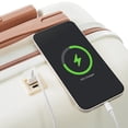 thumbnail image 5 of 20" ABS Hard Shell Luggage 3 Piece Set with USB Port and Cup Holder (White), 5 of 6