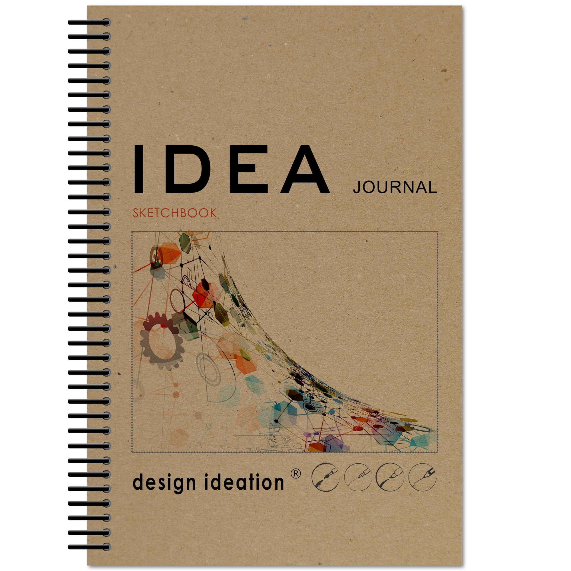IDEA JOURNAL Spiral Bound Sketchbook. Mixed Media Paper. (5.5 x 8.5 ) SB-50100-LS-7-6