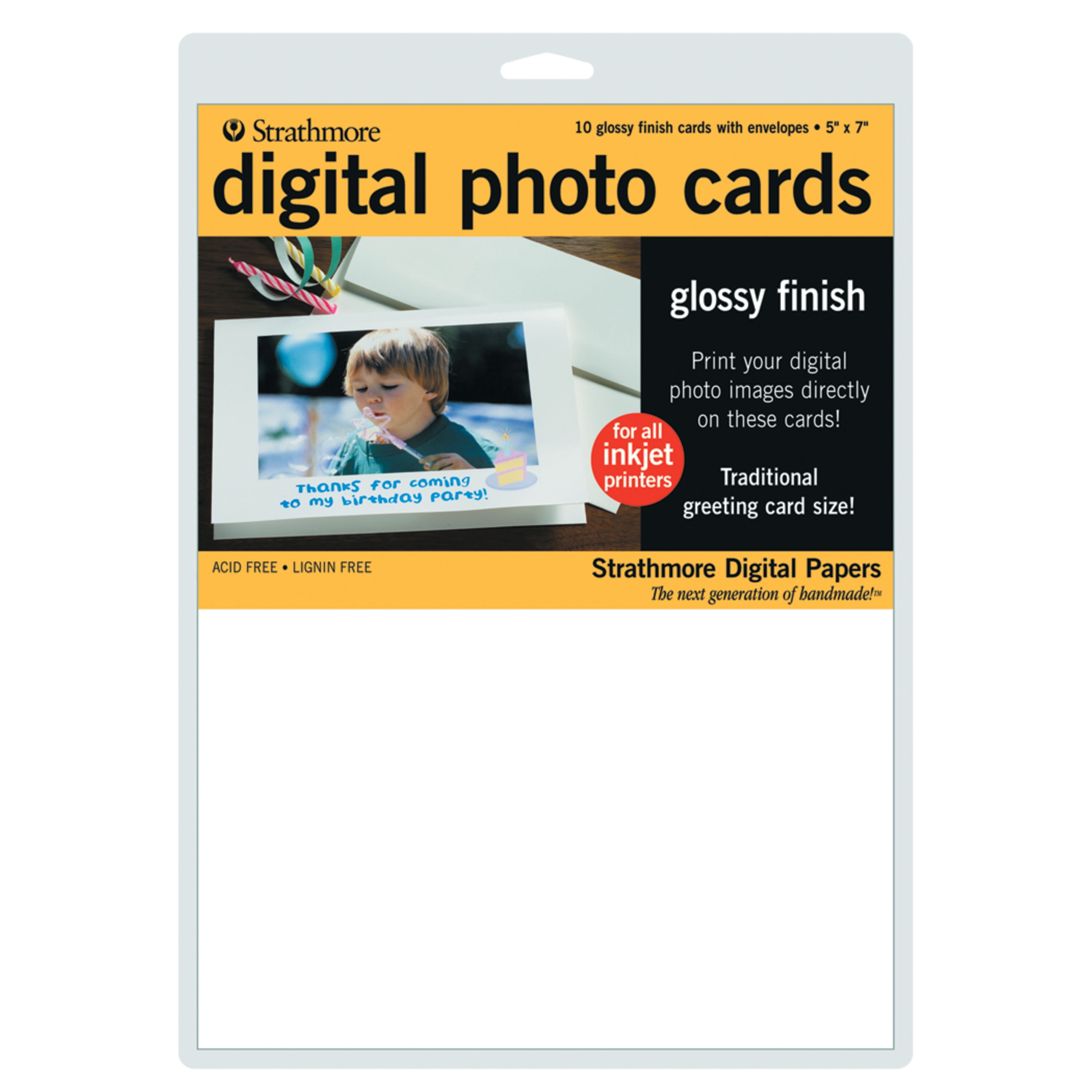 Strathmore Digital Photo Cards, 5" x 7 ", Glossy