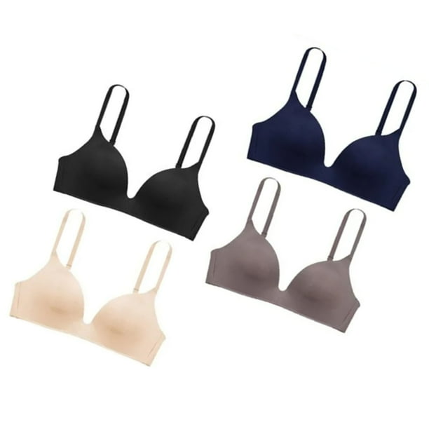 Wireless Seamless Bra Pure Color Women T Shirt Bra 4pcs Versatile Breathable 3/4 Cup Adjustable For Daily Sports ANGGREK Otros