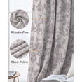 thumbnail image 3 of Farmhouse Flower Blackout Curtains for Bedroom Living Room Darkening Curtains 96 Inches Long Botanical Vintage Purple Leaf Plant Window Curtain 2 Panels Set Window Treatment Grommet Drapes 52"x96", 3 of 9