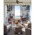 thumbnail image 3 of Christmas Snowman Blackout Curtains for Bedroom, Thermal Insulated Window Treatment, Xmas Deer Winter Birds Snows Pine Tree Grommet Top Blackout Draperies and Drapes for Basement 27.5"x39" 2 Panels, 3 of 8