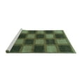 thumbnail image 2 of Ahgly Company Machine Washable Indoor Square Checkered Turquoise Blue Modern Area Rugs, 6' Square, 2 of 4