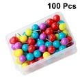 thumbnail image 2 of Sewing Pins 100pcs/Box 10MM DIY Colorful Sewing Set Plastic Big Ball Head Straight Clothing Accessories Needle for Craft Decoration Dressmaker Quilting, 2 of 6