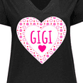 thumbnail image 4 of Inktastic Gigi Pink Valentine Hearts Women's Plus Size V-Neck T-Shirt, 4 of 5