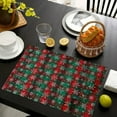 thumbnail image 5 of Dmlowu Christmas Placemats - Non-Slip Christmas Table Placemats, Merry Christmas Place Mats for Kitchen Dining Holiday Party Christmas Decorations, 12x18" Heat Proof Table Mats, 5 of 6