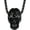 02.Black, variant on Silver Skull Pendant Necklaces for Men Stainless Steel Skeleton Gothic Punk Necklace Jewelry Gift