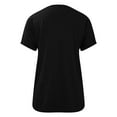 thumbnail image 7 of XIYON Womens T Shirts Ladies Solid Color V Neck Slit Tee Casual Short Sleeve Top Loose Fit Tshirts, 7 of 7