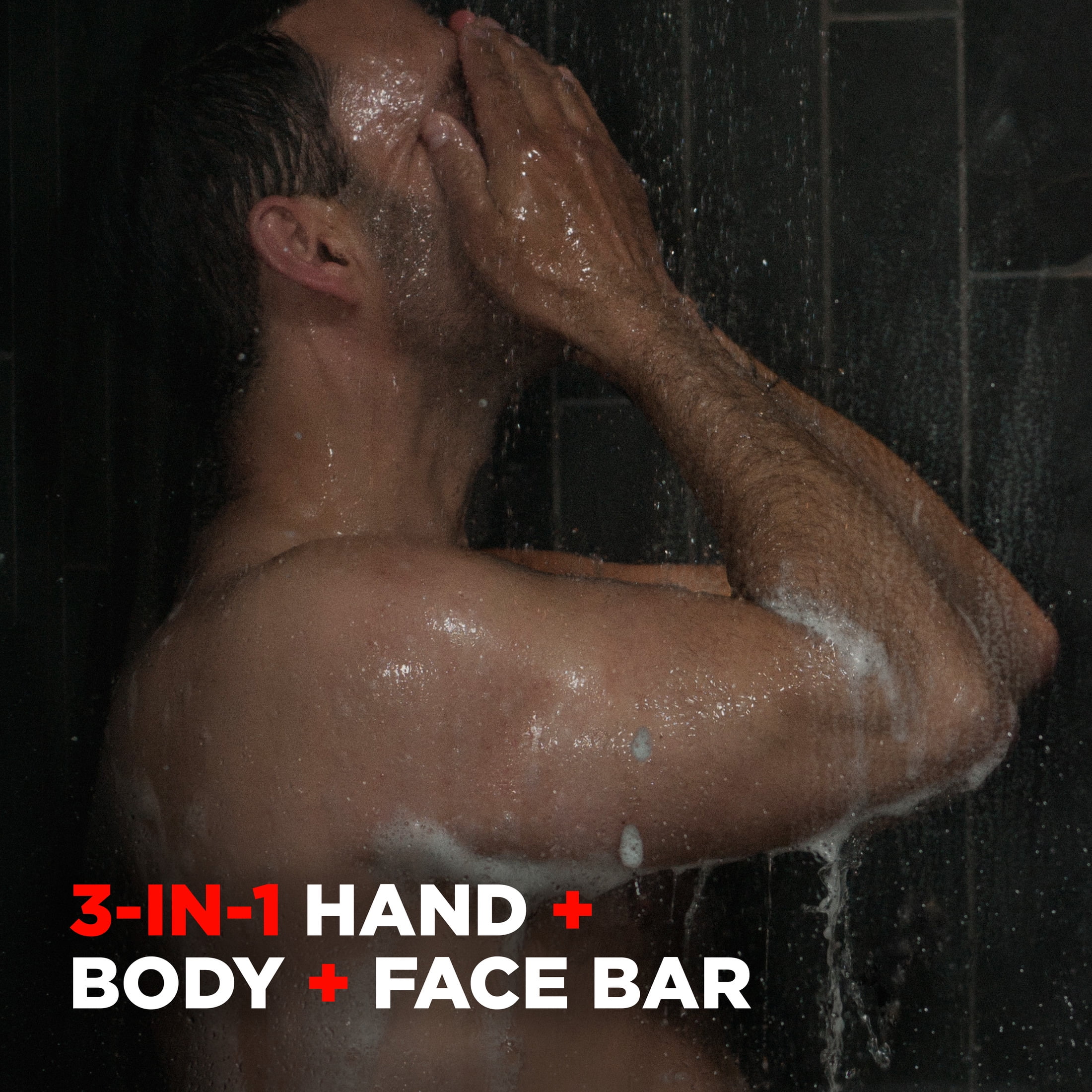 (4 pack) Dove Men+Care 3-in-1 Hand & Body + Face + Exfoliation Bar for Dry Skin, Deep Clean, 3.75 oz (12 Bars)