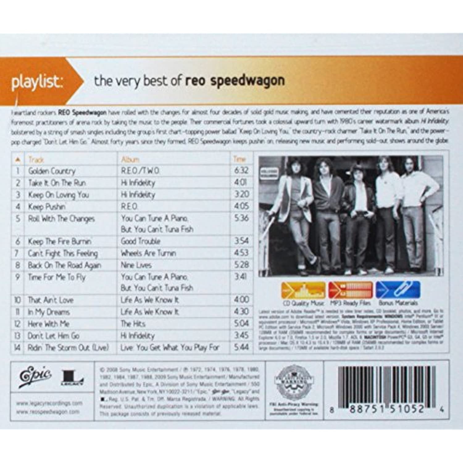 Reo Speedwagon - Playlist: Very Best of - Music & Performance - CD