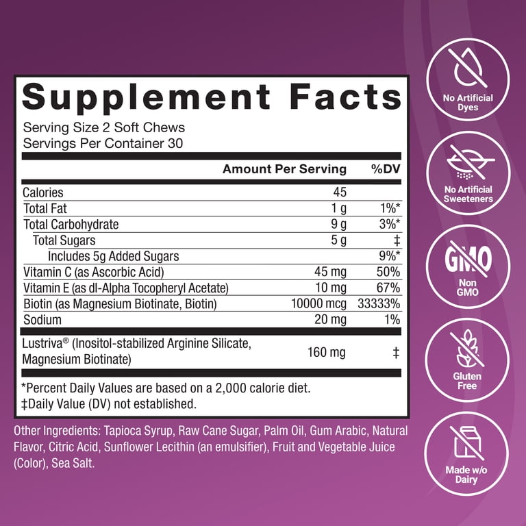 Force Factor Hair Growth Accelerator, 60 Soft Chews photo 7