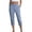 #0085-Blue, variant on Women High Waist Cargo Capris Stretch Comfort Cropped Pants Utility Casual Bottoms Multi Pocket Pants for Beach Work