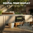 thumbnail image 4 of Feasto 30-inch Heavy-Duty Charcoal Grill with Offset Smoker - Digital Temperature Control & 2 Meat Probes, 815 Sq. In. Cooking Space for Backyard Bbq, 4 of 10