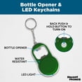 thumbnail image 3 of Bottle Opener & LED Keychains Set of 10, Bulk Pack - Perfect for Tradeshows, Party Favors, Other Events - Green, 3 of 5