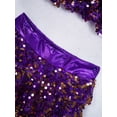 thumbnail image 5 of renvena Girls Shiny Backless Latin Jazz Salsa Ballet Dance Dress Kids Crop Top with Tassel Tutu Skirt Dancewear Costume, 5 of 7