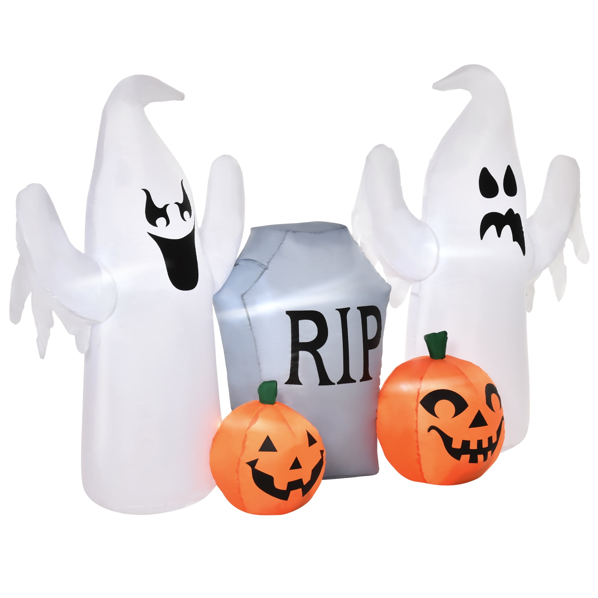 Halloween Inflatable Lighted Ghost Pumpkins Outdoor Yard Decoration Prop LED 