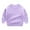 Purple, variant on Kids Winter Crewneck Sweater Long Sleeve Solid Color Knit Warm Casual Sweater 100 Cotton Soft