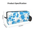 thumbnail image 2 of Portable Storage Bag 7.9×3.5×2.4in Simple Design Convenient Storage And Finishing Bag Light Body Can Be Used As A Cosmetic Bag Storage Bag Milk Cow Skin Print Style Powderblue_3, 2 of 8
