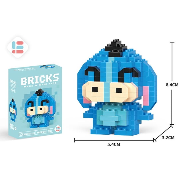 Bloques de construcción de princesa de Anime de Disney, Stitch, Mickey Mouse, mini figuras de acción, juguetes de bloques, juguetes de ensamblaje, regalos para niños
