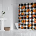 thumbnail image 2 of Fall Pumpkins and Leaves Buffalo Plaid Shower Curtain 72"x72" ,Bathroom Decorative Shower Curtains Set with 12 Hooks,Modern Waterproof Washable Shower Curtain, 2 of 6