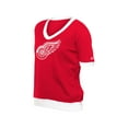 thumbnail image 2 of Women's New Era Red Detroit Red Wings Game Day Rhinestuds T-Shirt, 2 of 6