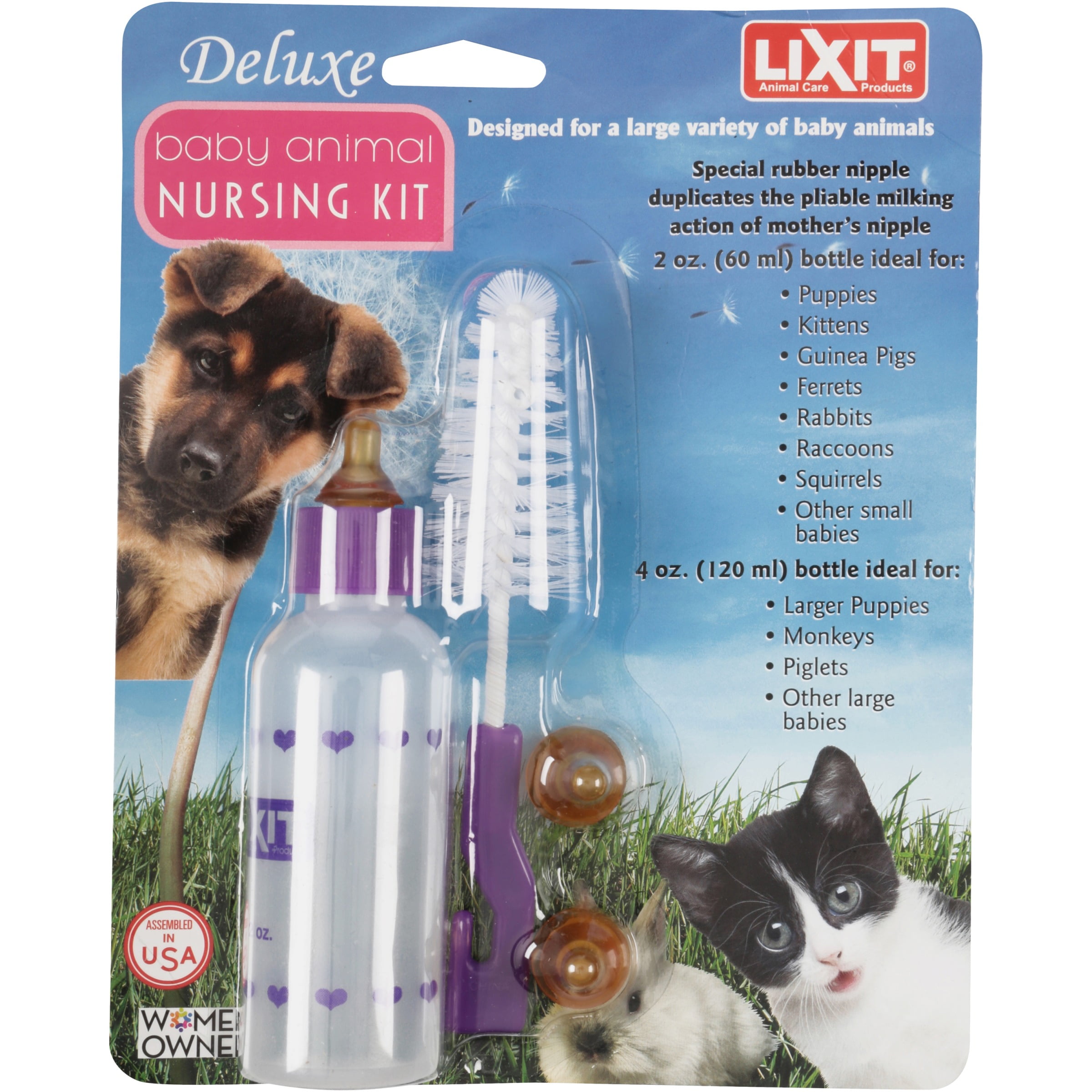 6 Pack 1 & 2 Quart Lixit Animal Care Farm Baby Bottle Neck Ring Replacement 